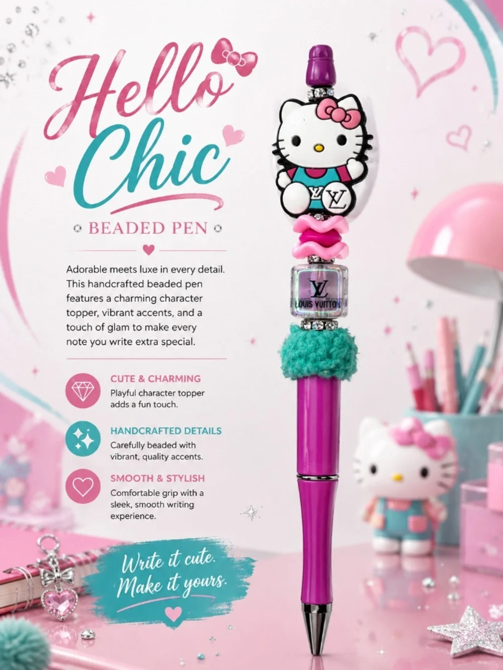 Hello Chic Beaded Pen